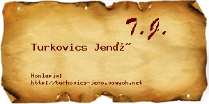 Turkovics Jenő névjegykártya