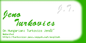 jeno turkovics business card